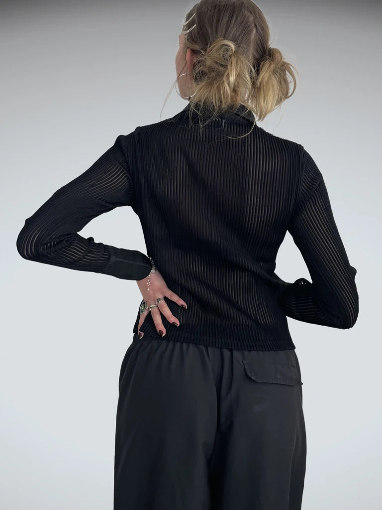back view, Antonelle Classic Black Shirt, vintage Y2K second hand piece