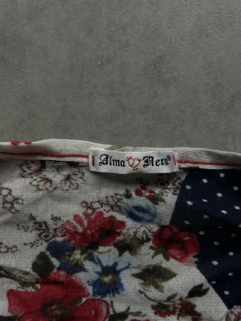 detail view, Alma Aero Vintage Long Sleeve Top, vintage Y2K second hand piece