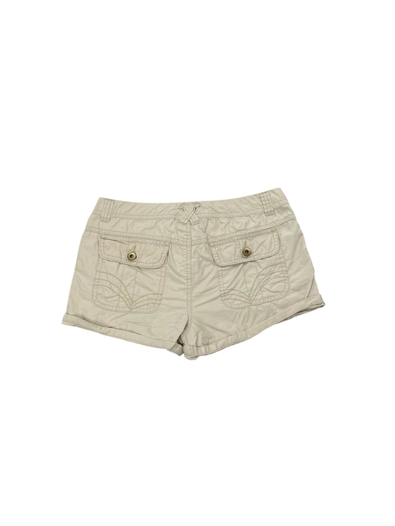 back view, BQ Beige Casual Cotton Mini Skirt, vintage Y2K second hand piece