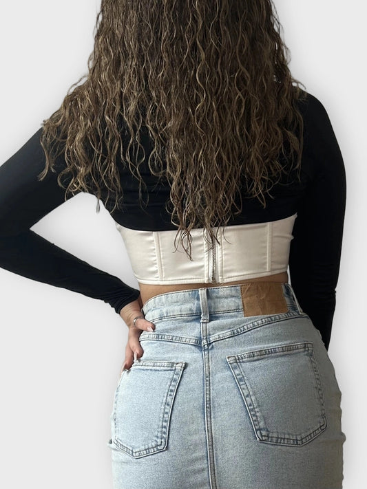 Y2K Black Knit Bolero Shrug (M)