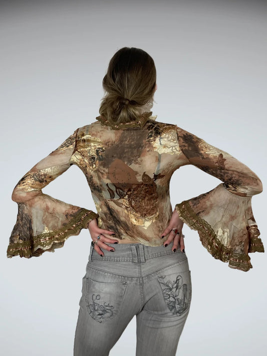 back view, Alberto Makali Classic Blouse, vintage Y2K second hand piece