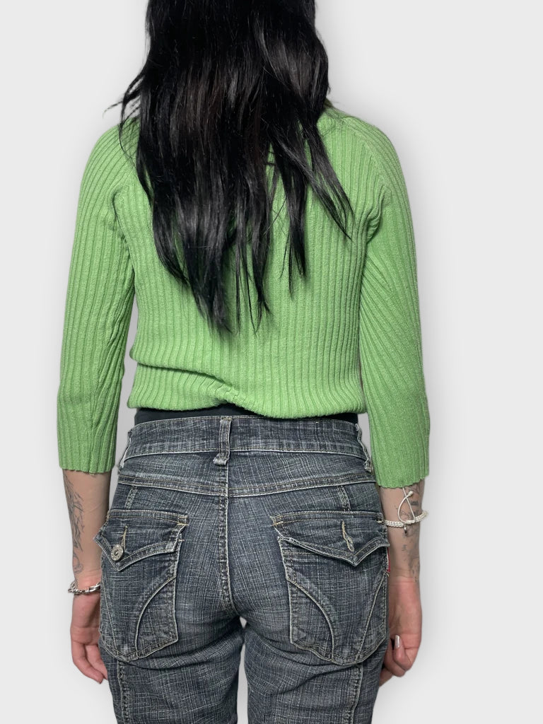 back view, Chadwick’s Green 70’s Jumper, vintage Y2K second hand piece