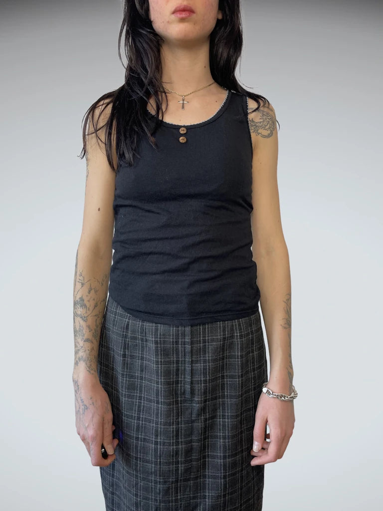front view, Tank Top with Padded Bra, vintage Y2K second hand piece