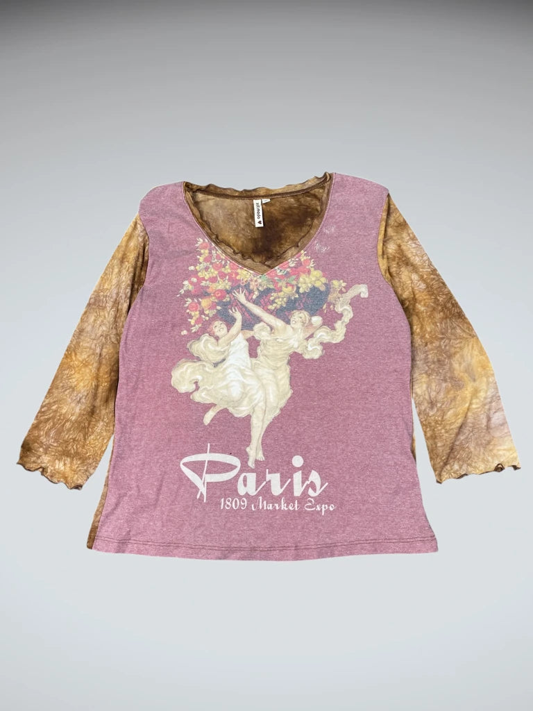 front view, Xcit Moda angel print top, vintage Y2K second hand piece