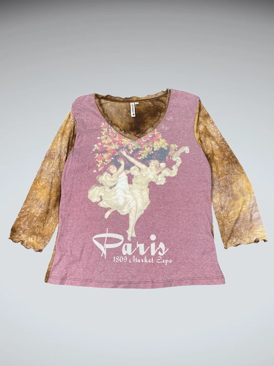 front view, Xcit Moda angel print top, vintage Y2K second hand piece