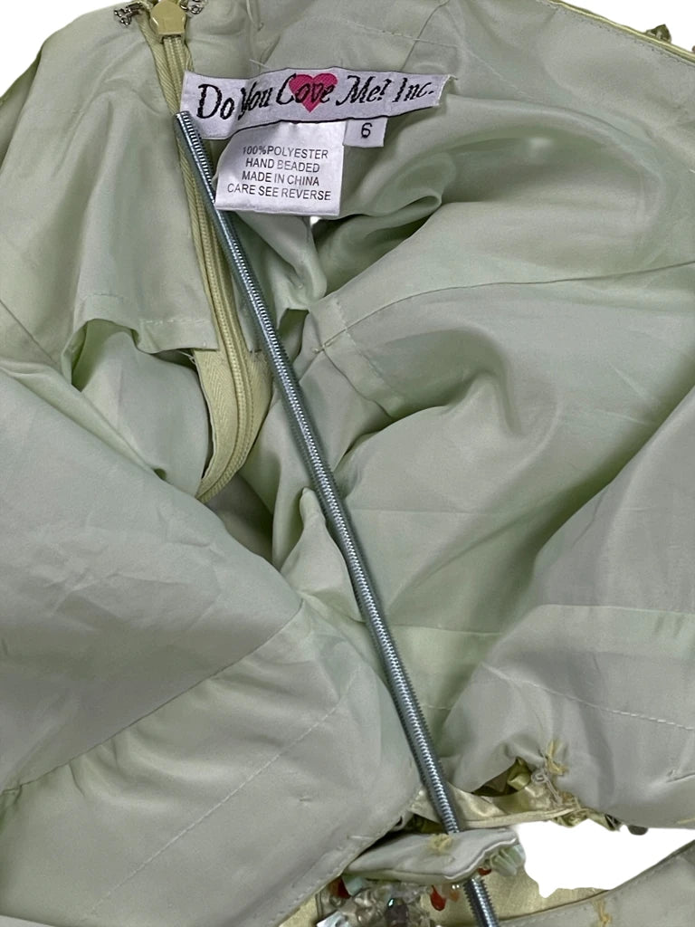 detail view, Love Mel Emerald Dream Maxi Dress, vintage Y2K second hand piece, image 6