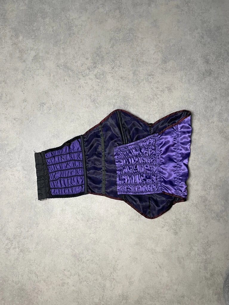 detail view, Purple Corset, vintage Y2K second hand piece, image 4