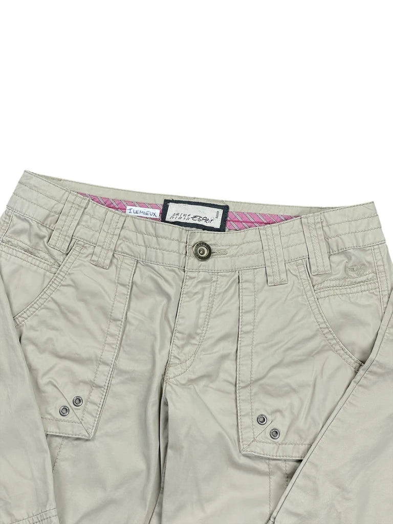 detail view, Esprit Beige Wide-Leg Pants, vintage Y2K second hand piece, image 4