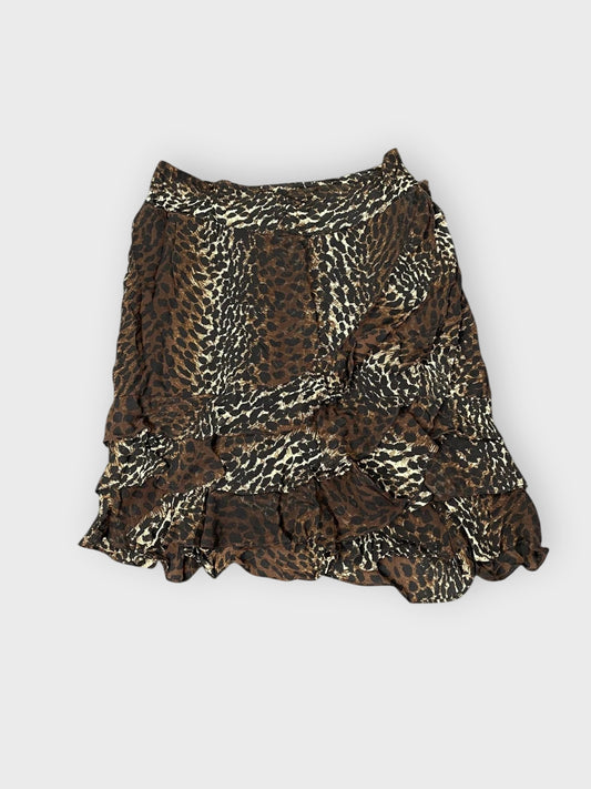 front view, Dark Rebel Cross Velvet Mini Skirt, vintage Y2K second hand piece