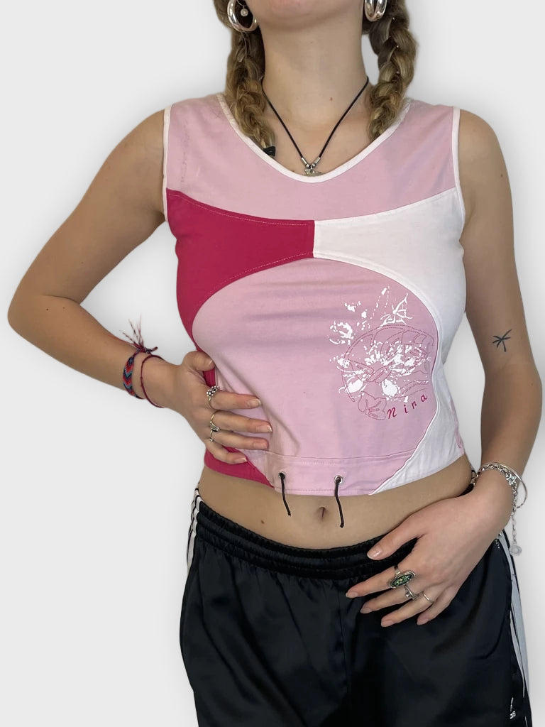 front view, Nina Top, vintage Y2K second hand piece