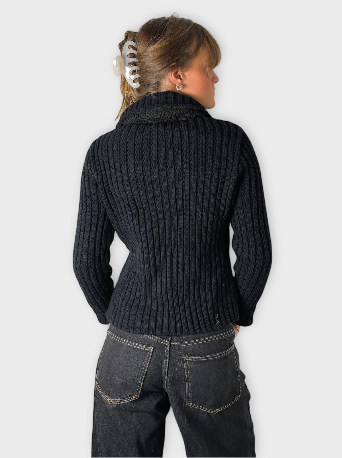 Joyce Leslie Black Faux Fur Jacket (L)