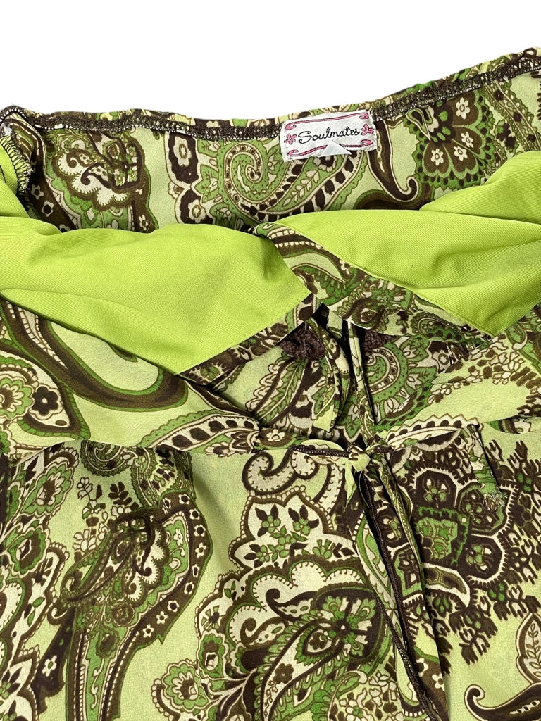 detail view, Soulmate Paisley Garden Top, vintage Y2K second hand piece