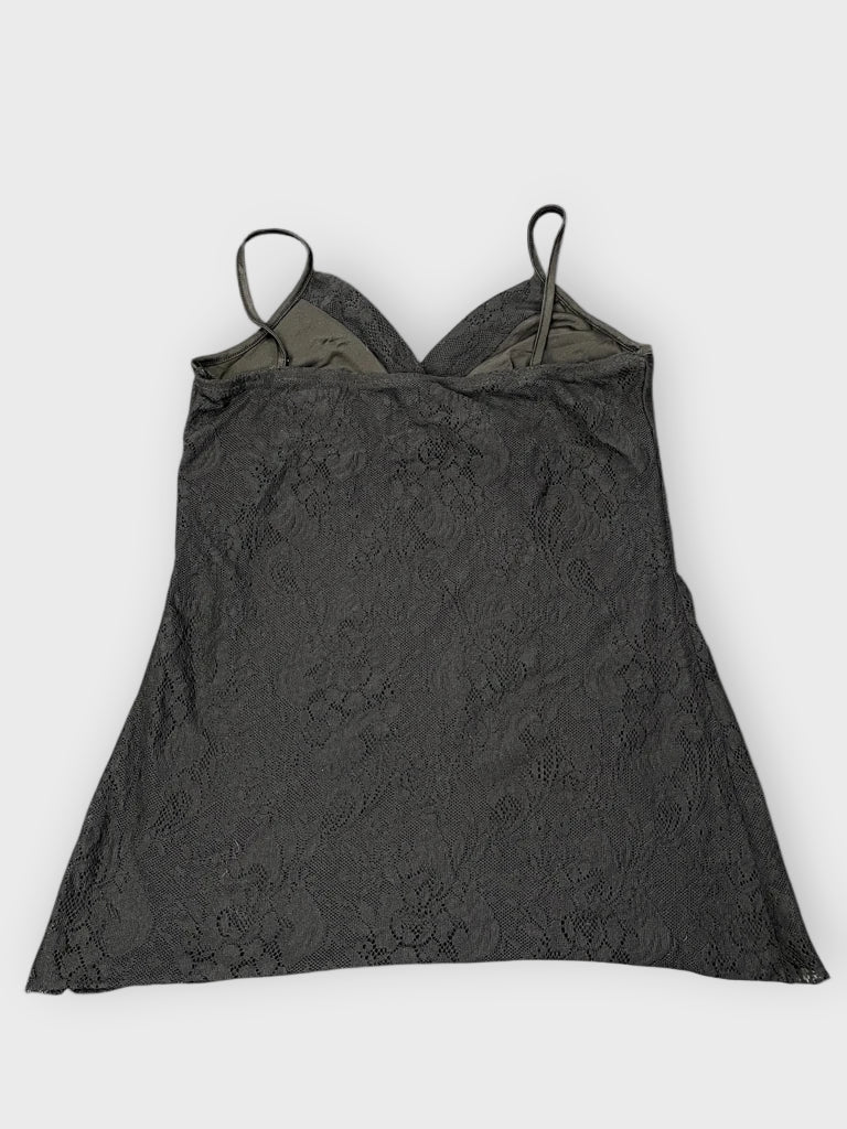 back view, seethrough black lingerie top, vintage Y2K second hand piece