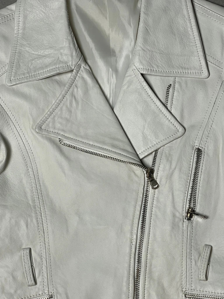 detail view, Vera Pelle Leather Jacket, vintage Y2K second hand piece, image 4