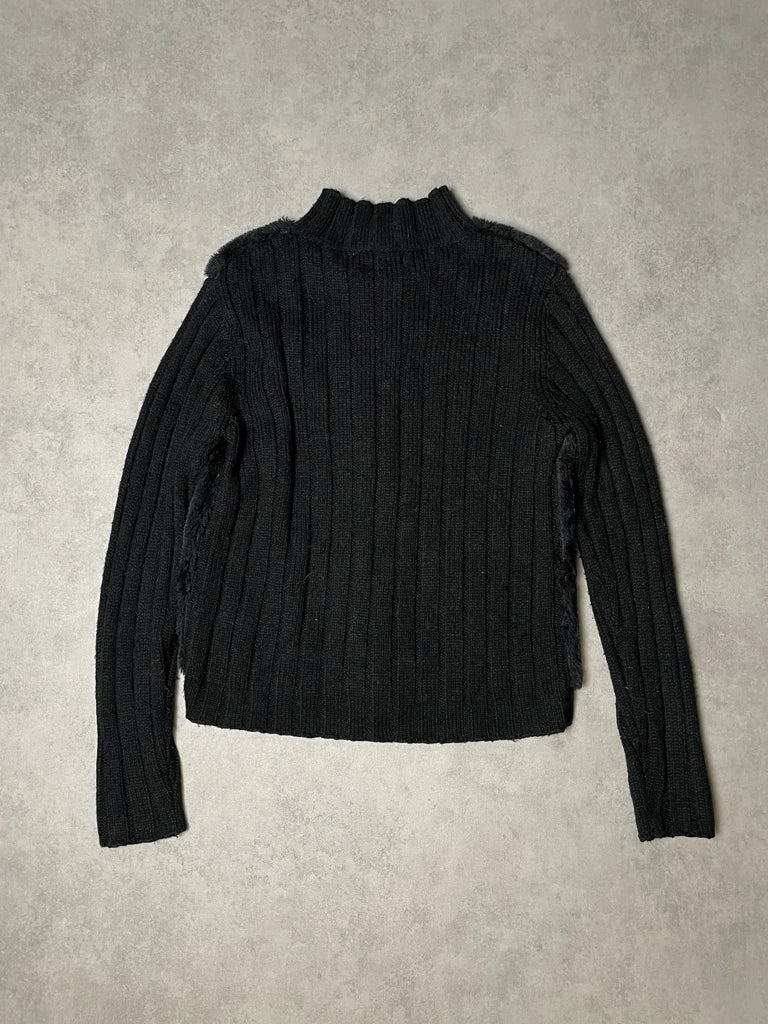detail view, Valenti Fur Jumper, vintage Y2K second hand piece, image 5