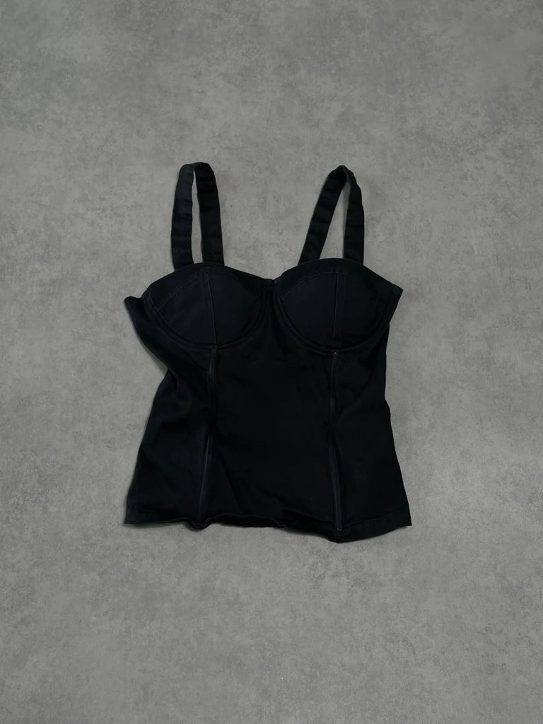 detail view, Charlotte Russe Black Corset, vintage Y2K second hand piece, image 6