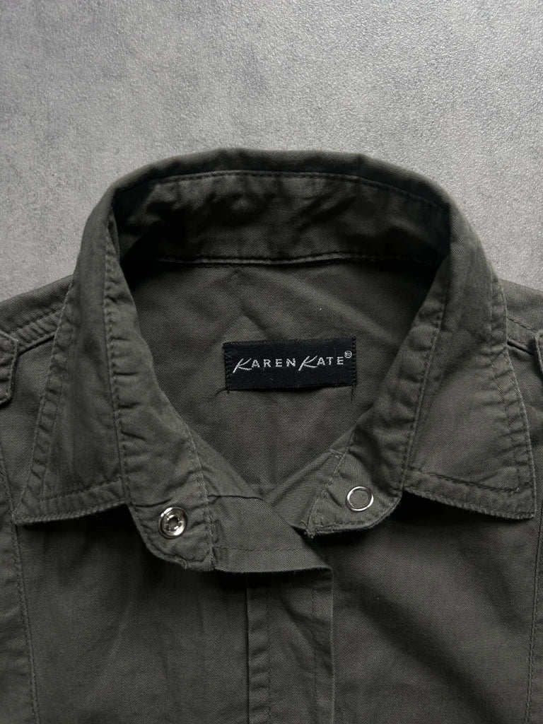 Sleeveless Button-Up (S)