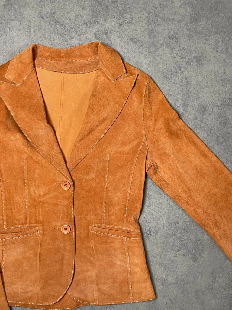 detail view, Sago Real Leather Jacket, vintage Y2K second hand piece