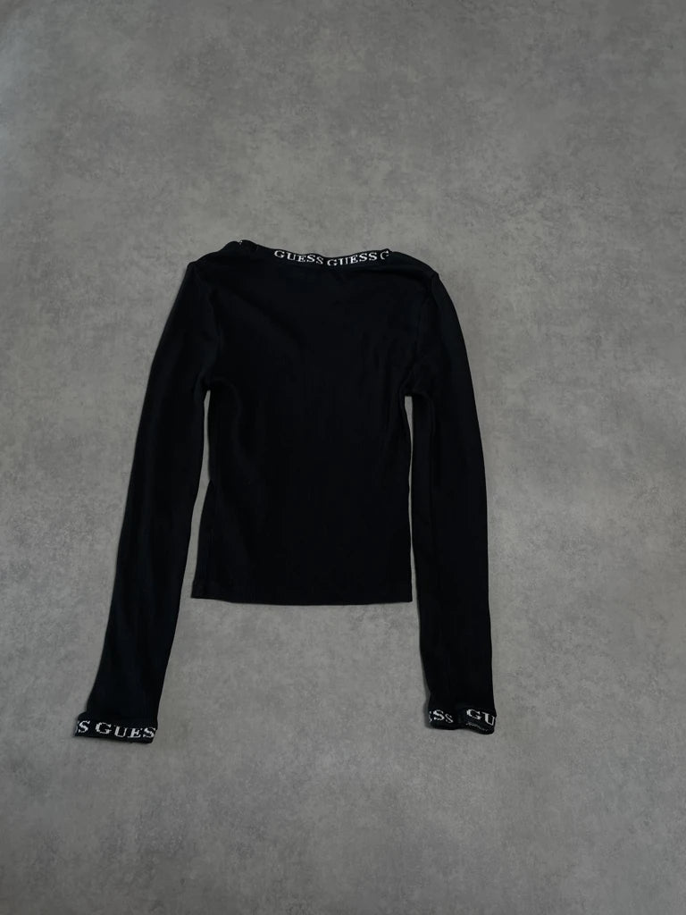 detail view, Guess Long Sleeve Top, vintage Y2K second hand piece, image 5
