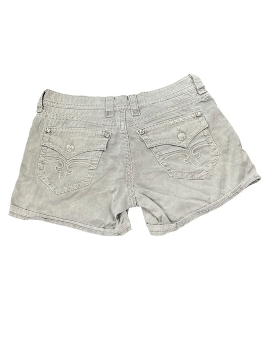 back view, Rock Revival Light Grey Casual Shorts, vintage Y2K second hand piece