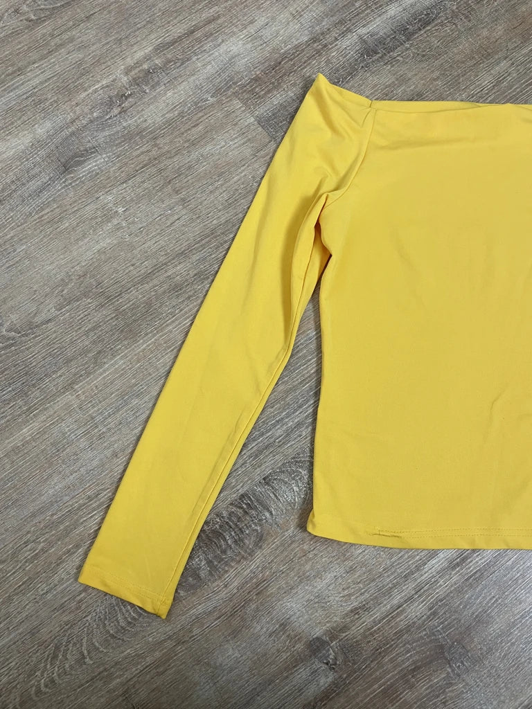 detail view, Moda Lisa Off-Shoulder Long Sleeve Shirt, vintage Y2K second hand piece
