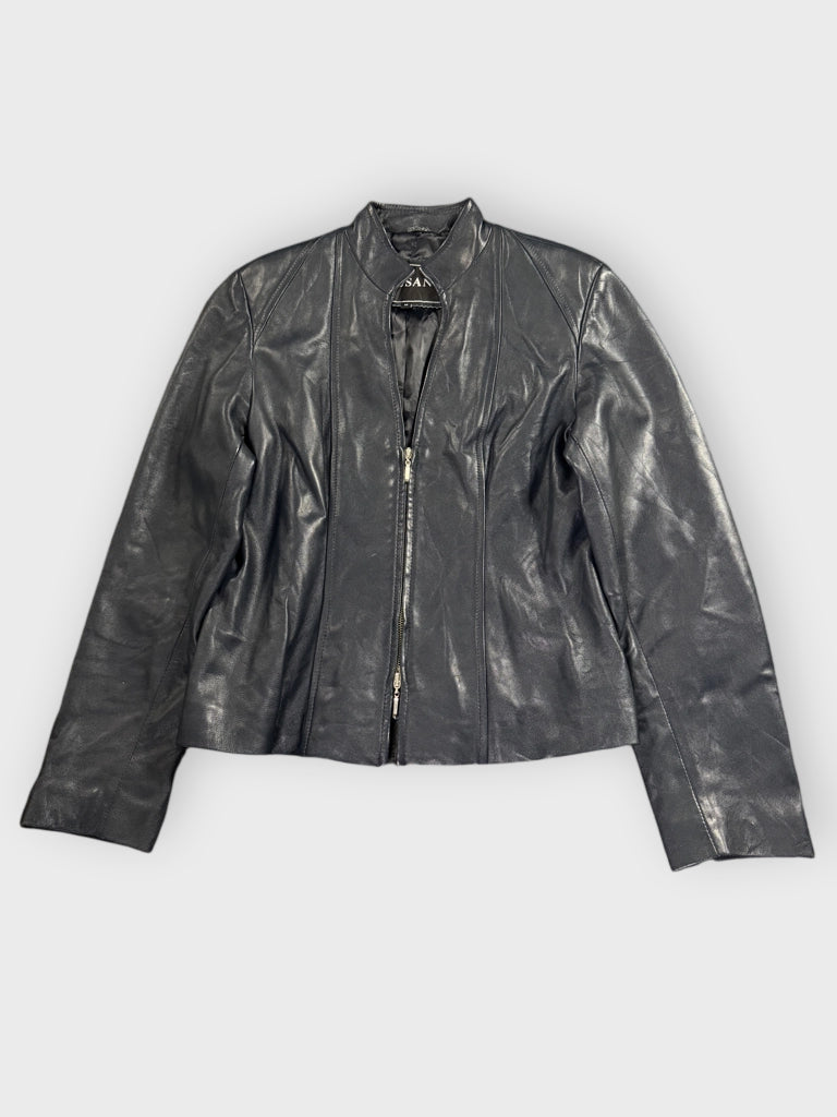 Cosan Blue Genuine Leather Jacket Women (M)