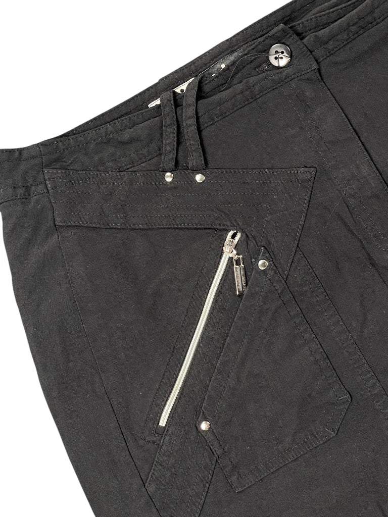 Jamie Sadock Black Zip Detail Skirt (M)
