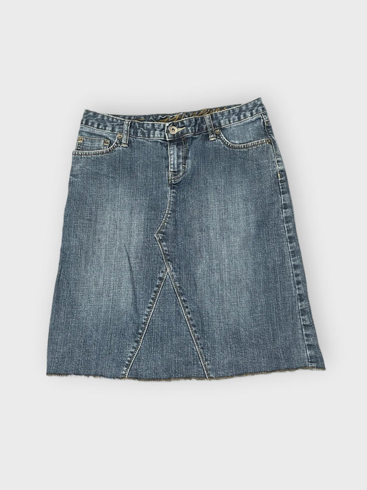 front view, Light Blue Classic Denim Skirt, vintage Y2K second hand piece