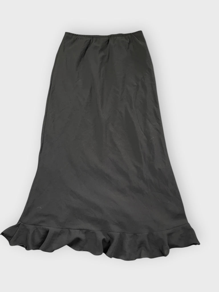 back view, JBS Black Midi Skirt, vintage Y2K second hand piece
