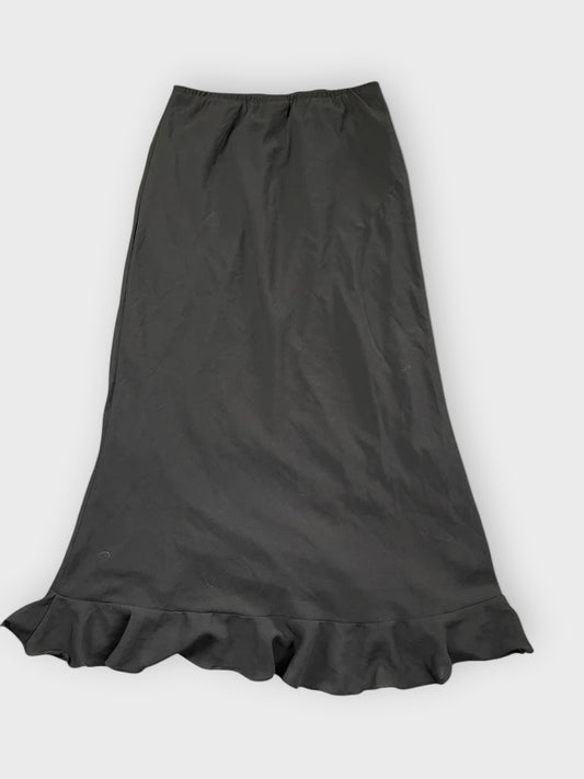 back view, JBS Black Midi Skirt, vintage Y2K second hand piece