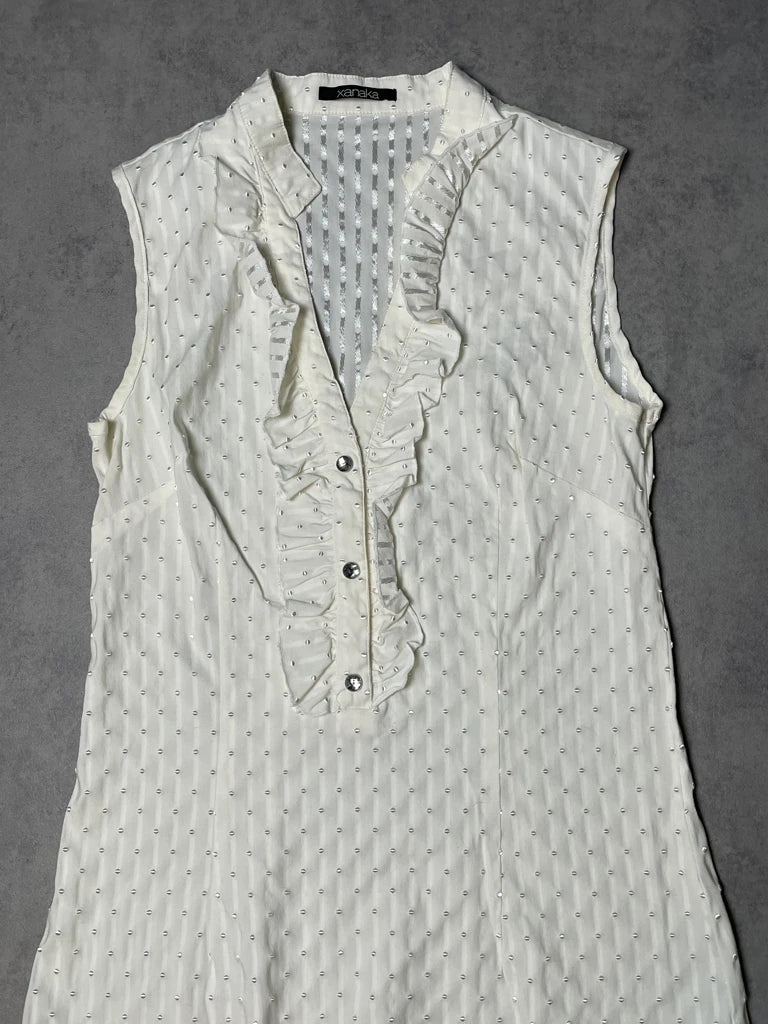 detail view, Sleeveless Shirt, vintage Y2K second hand piece, image 4