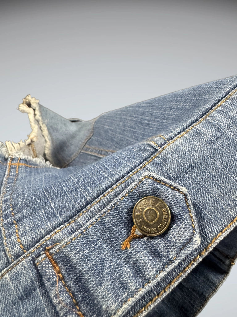 detail view, Tinseltown Button-Up Denim Vest Women, vintage Y2K second hand piece