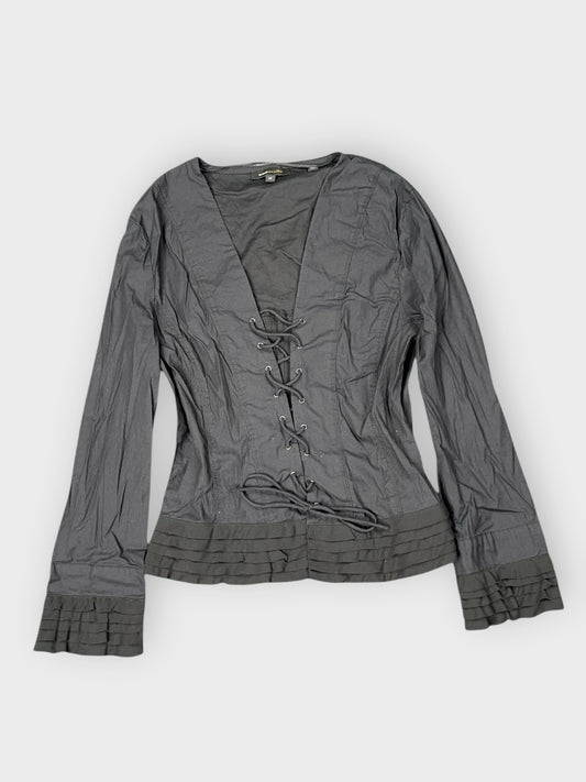 front view, BCBG Elegant Open Black, vintage Y2K second hand piece