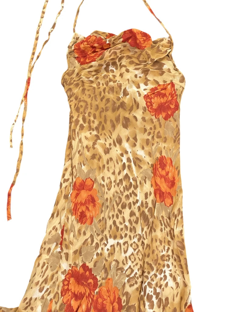detail view, Tropical Bloom Maxi Dress, vintage Y2K second hand piece, image 4
