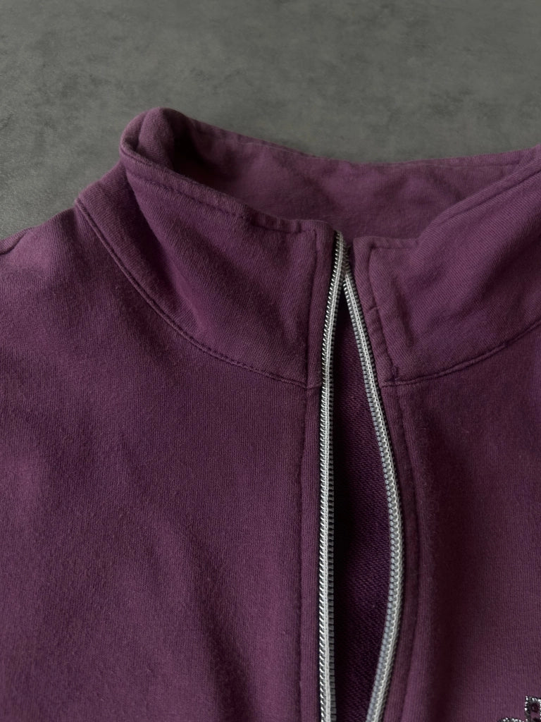 detail view, Danza Y2K Purple Zip-Up Jacket Set, vintage Y2K second hand piece, image 4