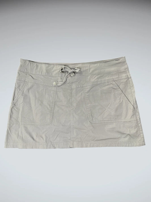front view, Prana Grey Casual Chino Skirt, vintage Y2K second hand piece