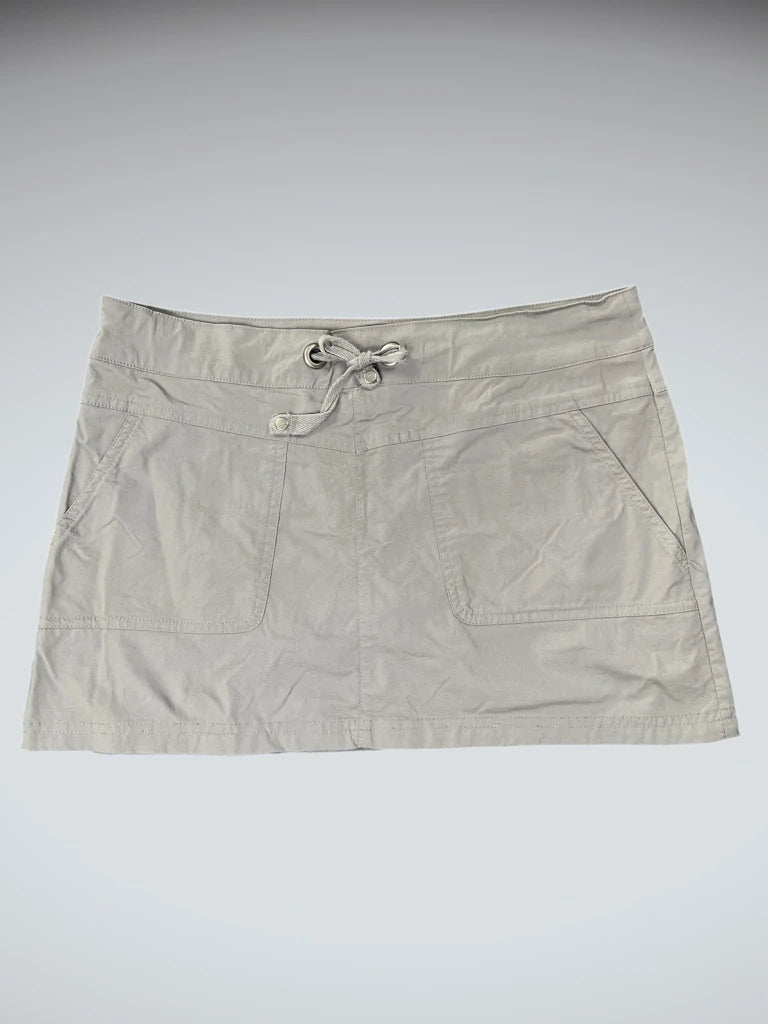front view, Prana Grey Casual Chino Skirt, vintage Y2K second hand piece