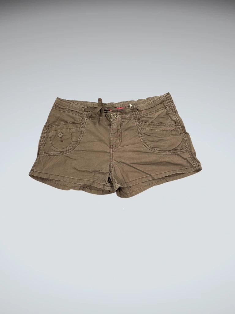 front view, Unionbay Brown Utility Hotpants, vintage Y2K second hand piece