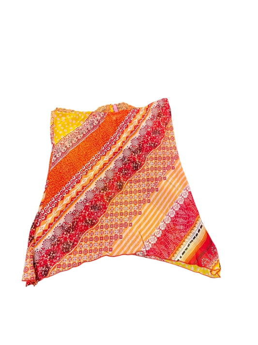 back view, Uno Core Bright Boho Flower Scarf Top, vintage Y2K second hand piece
