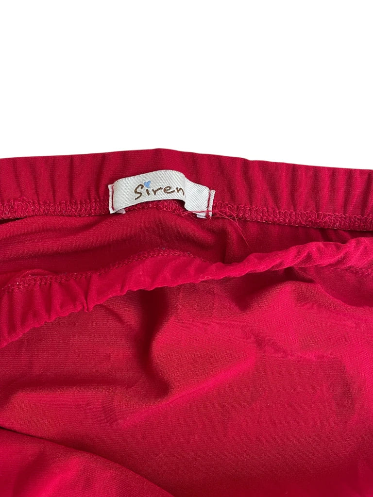 detail view, Sirens rouge motion – flowy asymmetric dress, vintage Y2K second hand piece, image 5