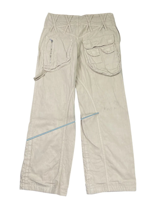 back view, Motivi Beige Straight-Leg Pants, vintage Y2K second hand piece