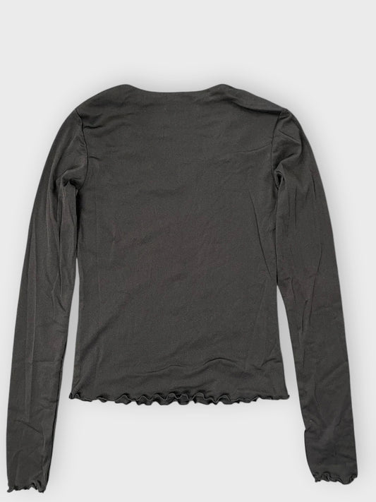 back view, John Colt Cali Black V-Cut Vintage Top, vintage Y2K second hand piece