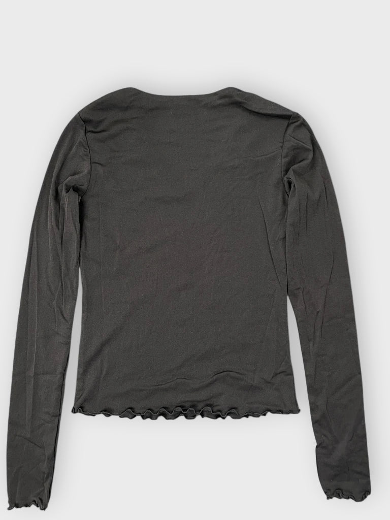 back view, John Colt Cali Black V-Cut Vintage Top, vintage Y2K second hand piece