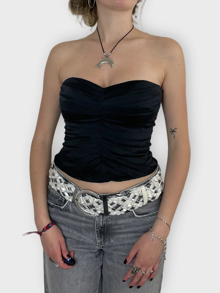 front view, Bebe Tube Top, vintage Y2K second hand piece