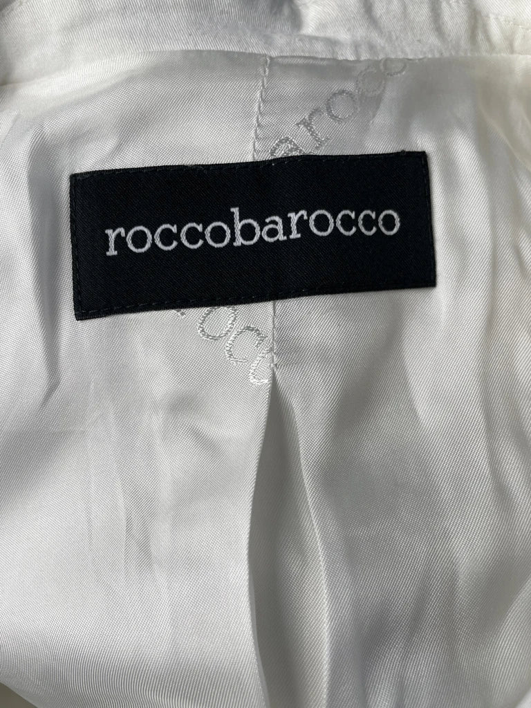 detail view, Roccobarocco lazer (M)Rocco Barocco B, vintage Y2K second hand piece