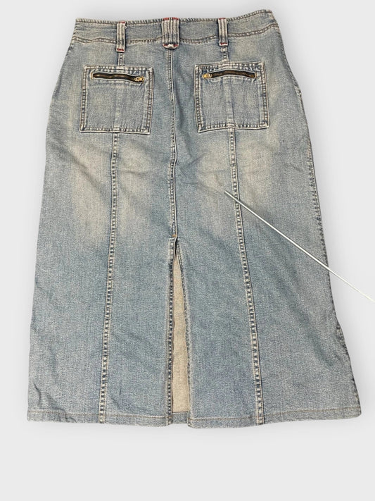 back view, Eddie Bauer Denim Skirt, vintage Y2K second hand piece