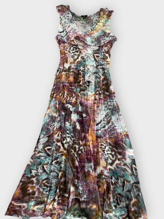 front view, Komarov Boho Turquoise Maxi Top, vintage Y2K second hand piece