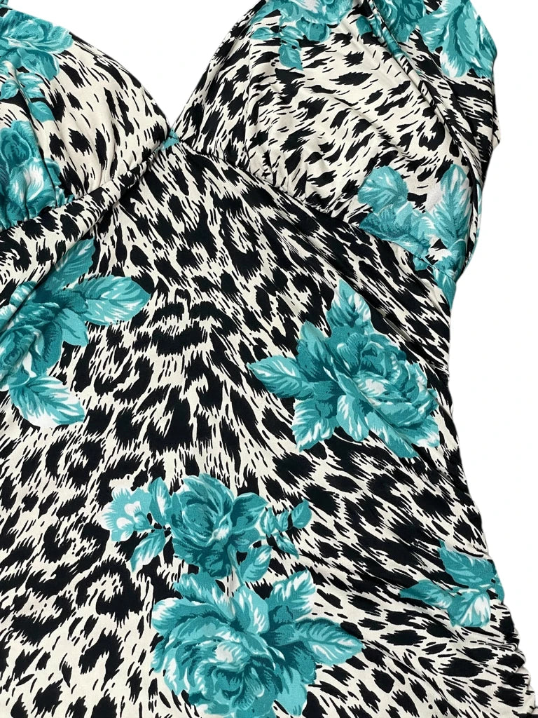 detail view, Janice Wild Bloom Halterneck Top, vintage Y2K second hand piece, image 6