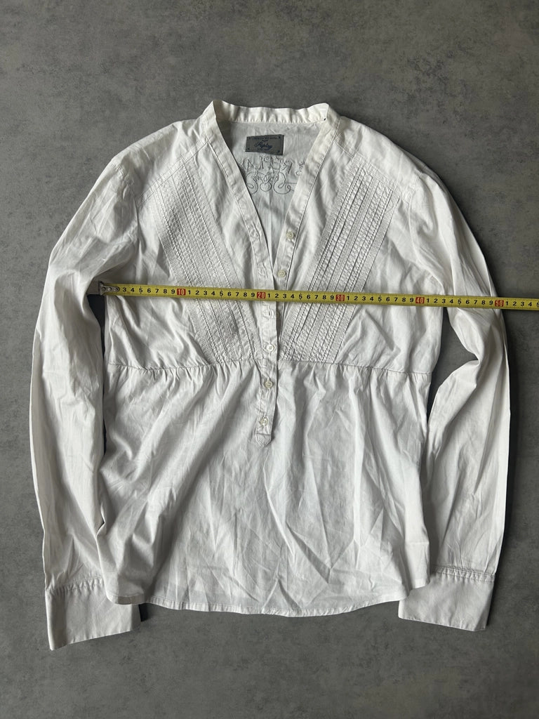 detail view, Replay Y2K White Long Sleeve Top, vintage Y2K second hand piece, image 10