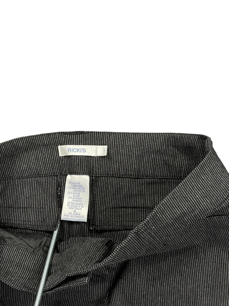 detail view, Rickis Black Tailored Bootcut Suit Pants, vintage Y2K second hand piece